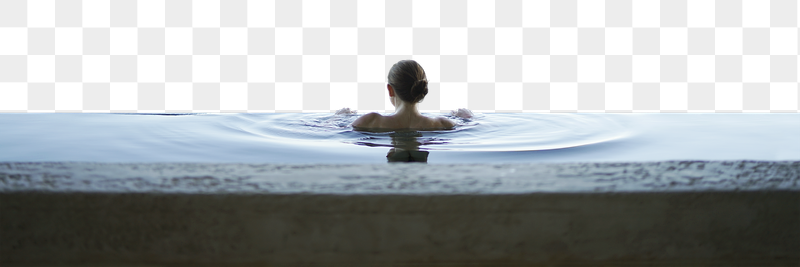 Woman in png pool border, | Free PNG - rawpixel