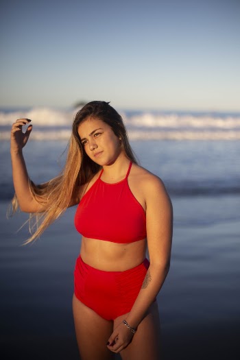 Woman in Red Bikini
