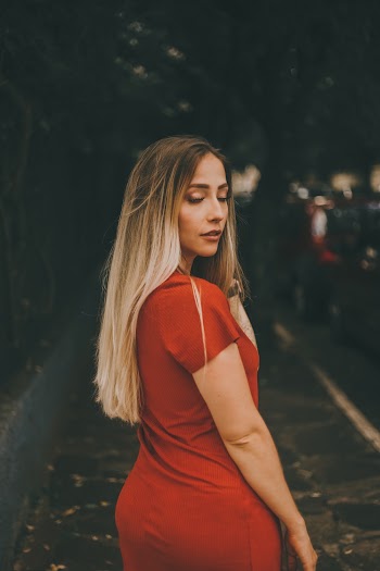 Woman in Red Dress