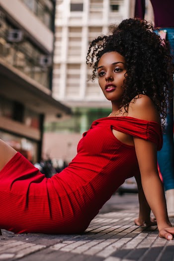 Woman In Red Dress