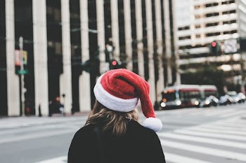 Woman In Santa Hat
