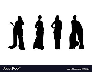 woman in saree silhouette