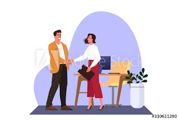 Woman in smart casual on office meeting, business communication