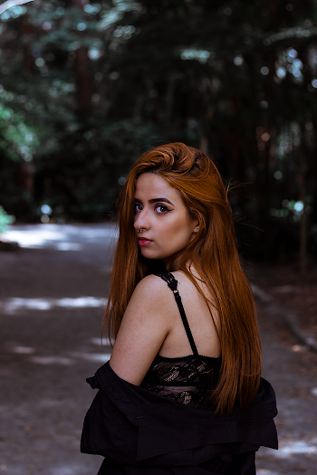 Woman in Spaghetti Strap Top Facing Back