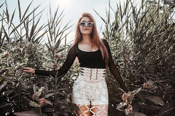 Woman In Strappy Skirt