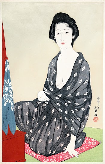 Woman in Summer Clothing (1920) print in high… | Free public domain illustration
