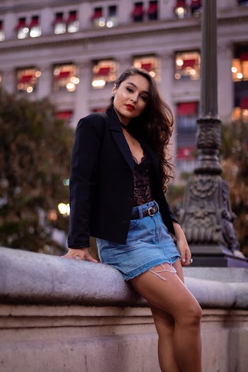 Woman in summer outfit