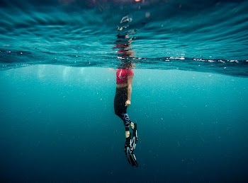 Woman in the ocean. Original | Free Photo - rawpixel