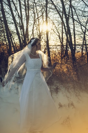 woman in wedding dress 
