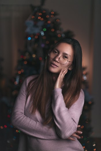 Woman in White and Pink Striped Long Sleeve Shirt