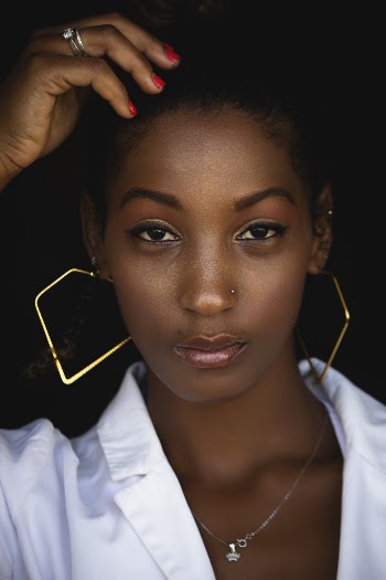 Woman In White Collared Shirt