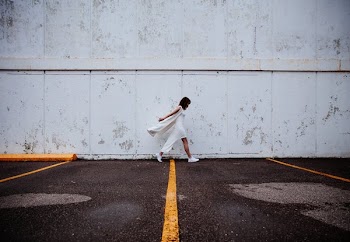 Woman In White Dress Outside