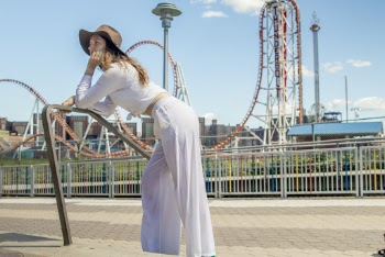Woman in White Long-sleeved Dress