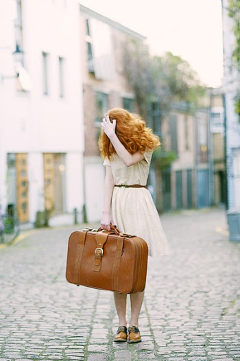 Woman In White Short-sleeved Dress Holding Brown Leather Suitcase