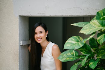 Woman in White Top