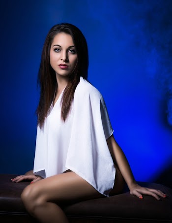Woman in White Top