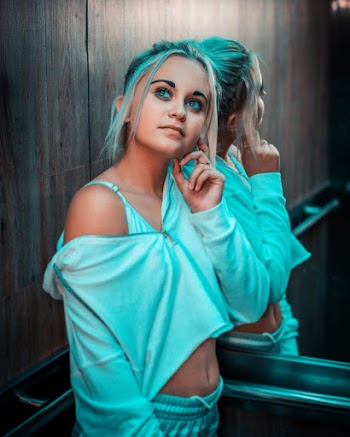 Woman in White Top