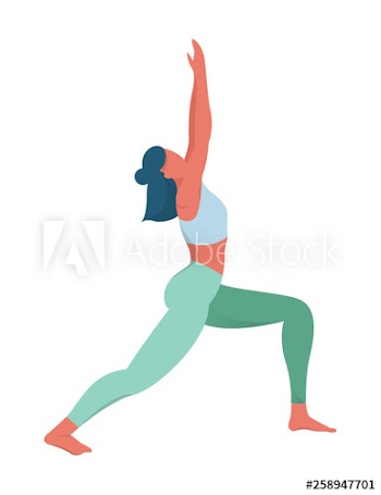 Woman in yoga position