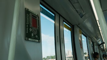 Woman Inside a train