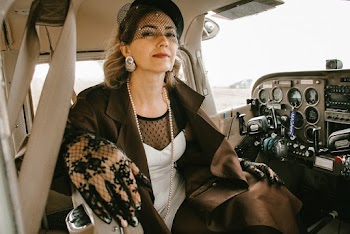 Woman Inside Aircraft