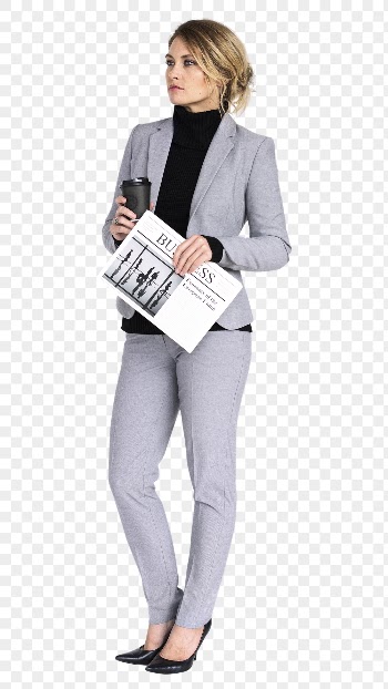 Woman journalist png holding coffee | Free PNG - rawpixel