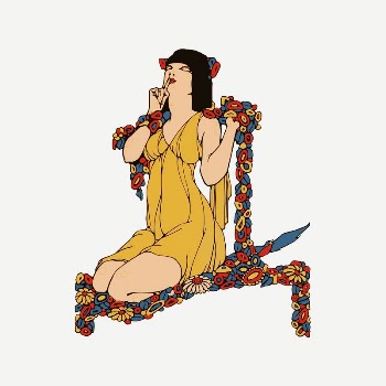 Woman keep quiet collage element, | Free PSD Illustration - rawpixel