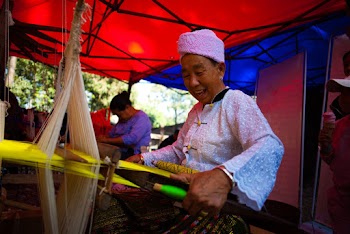 Woman Knitting Thread