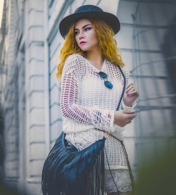 Woman Looking Right Side