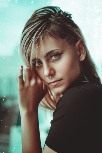 Woman Looking To Her Left