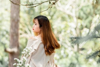 Woman Looking To Her Left