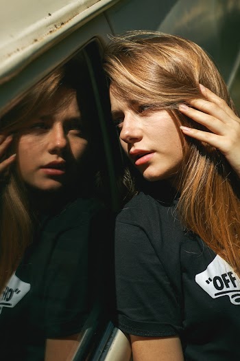 Woman Looking to Their Right