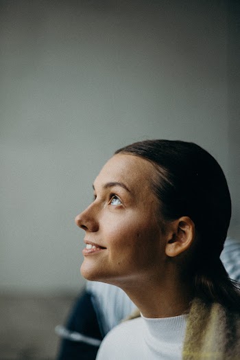 Woman Looking Upward