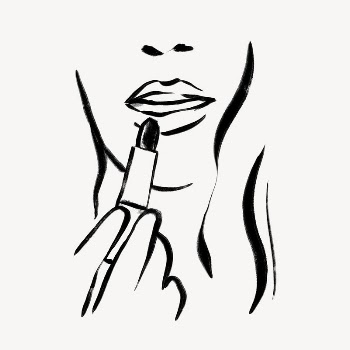 Woman makeup collage element, drawing | Free Photo - rawpixel