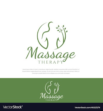 woman massage therapy logo massage symbol