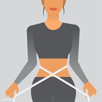 Woman measuring her waist illustration | Free stock vector - 456529