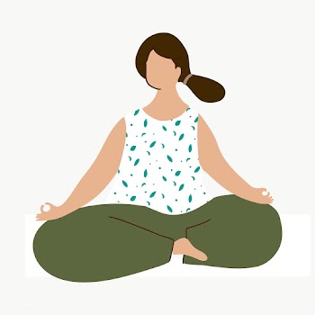 Woman meditating during coronavirus quarantine character element trans.. | Free  transparent png - 2303050