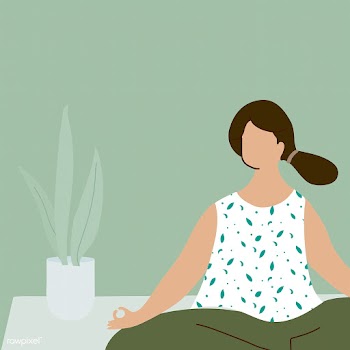 Woman meditating during coronavirus quarantine character element vecto.. | Free  vector - 2303032