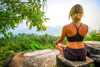 Woman Meditating Thailand