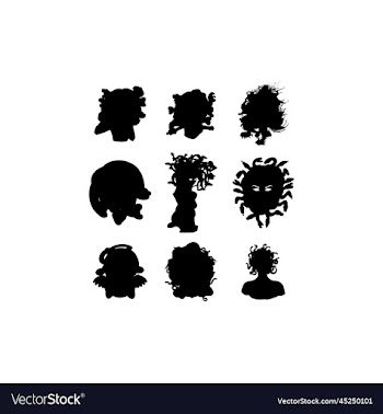 woman medusa scary silhouette set design