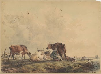 Woman Milking a Cow | Free Photo - rawpixel
