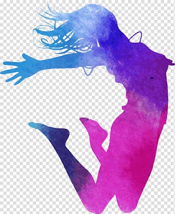 Woman multicolored illustration, Dance Watercolor painting Illustration, Color ink silhouette jumping transparent background PNG clipart