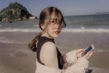 Woman Near Ocean