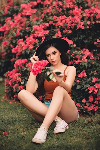 Woman Near Plant
