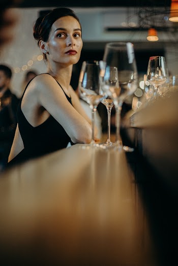 Woman Near Table