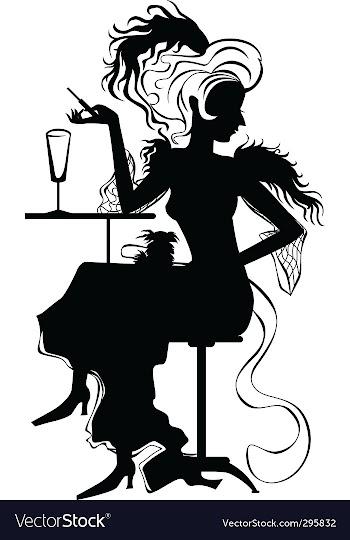  					Woman old style vector image														