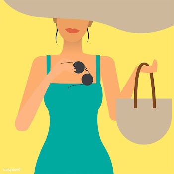 Woman on a vacation illustration | Free stock vector - 456525