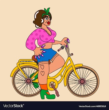 woman on bicycle