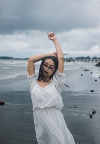Woman On Seashore · Free Stock Photo