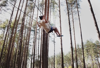 woman on swing