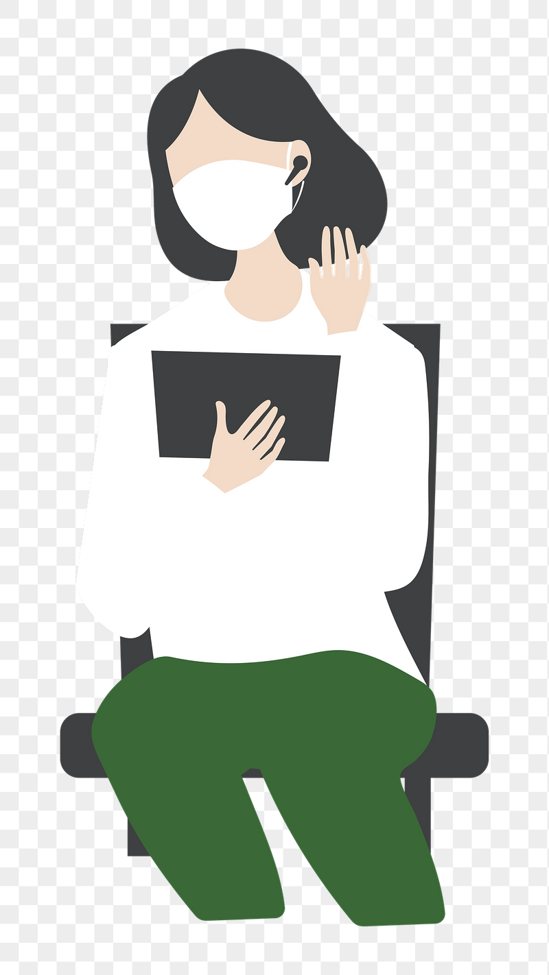 Woman on video call  | Free PNG Illustration - rawpixel